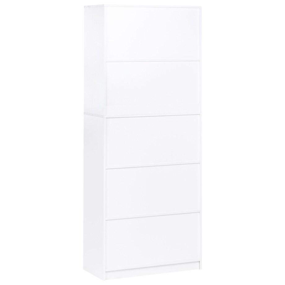 Regał na książki 5 półek ZEHNA 195 cm Biały