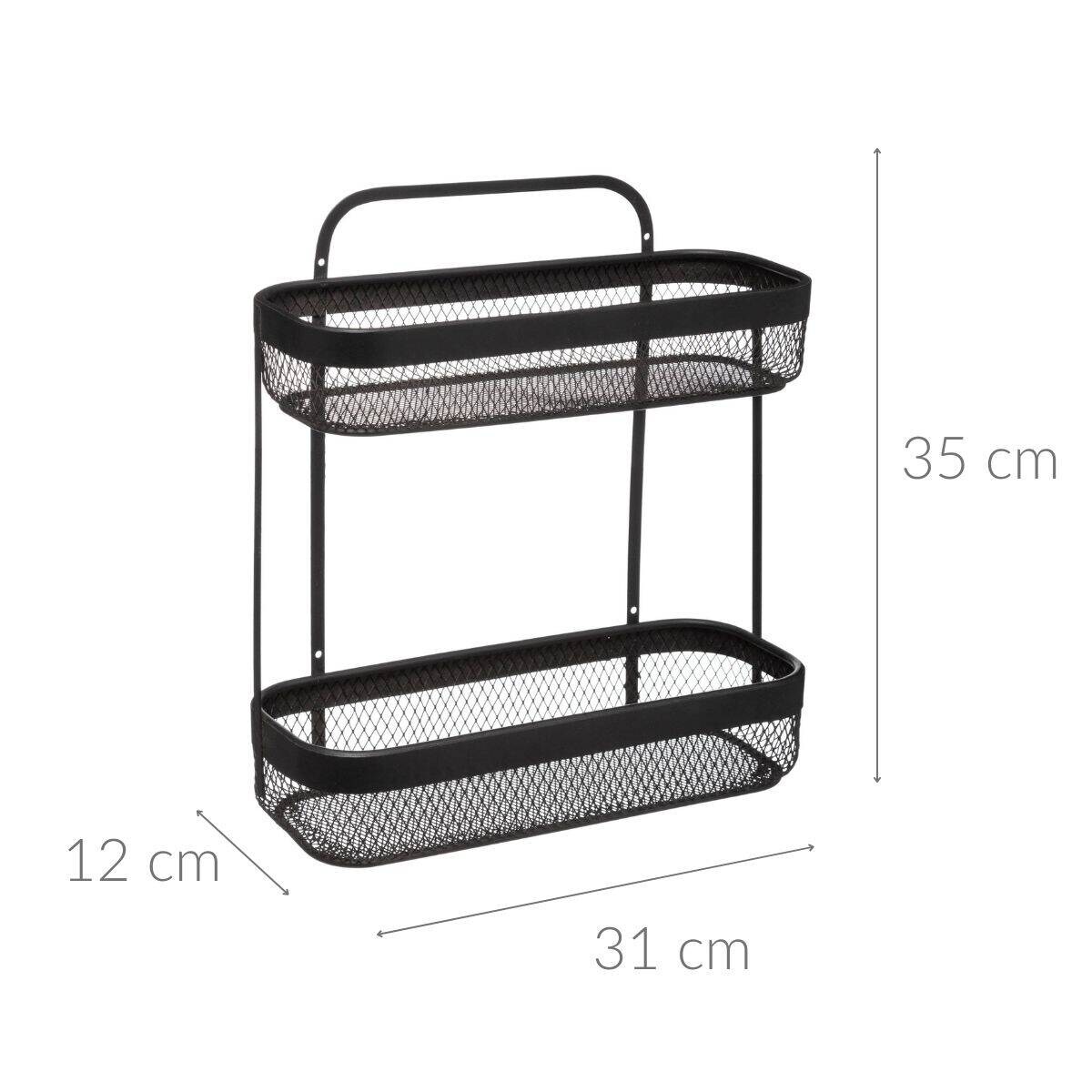 Półka kuchenna metalowa, 2 poziomy