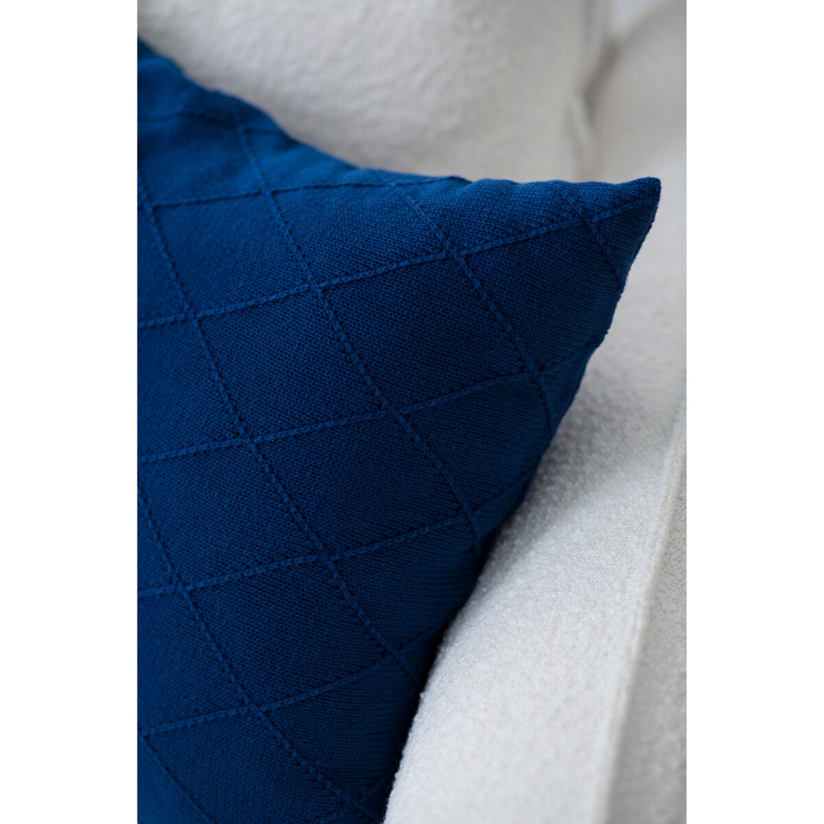 Poszewka romby podłużna granatowa, 40 x 60 cm, La Manta
