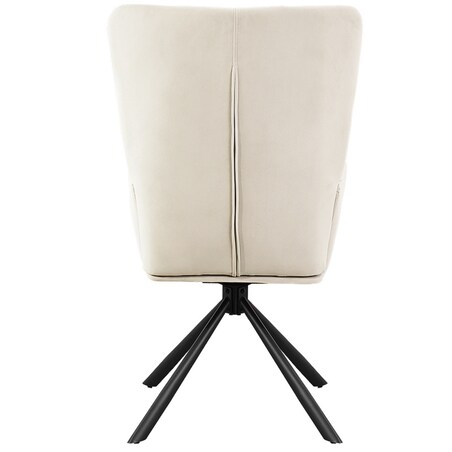 Krzesło tapicerowane obrotowe 180 do salonu jadalni nowoczesne welurowe beżowy