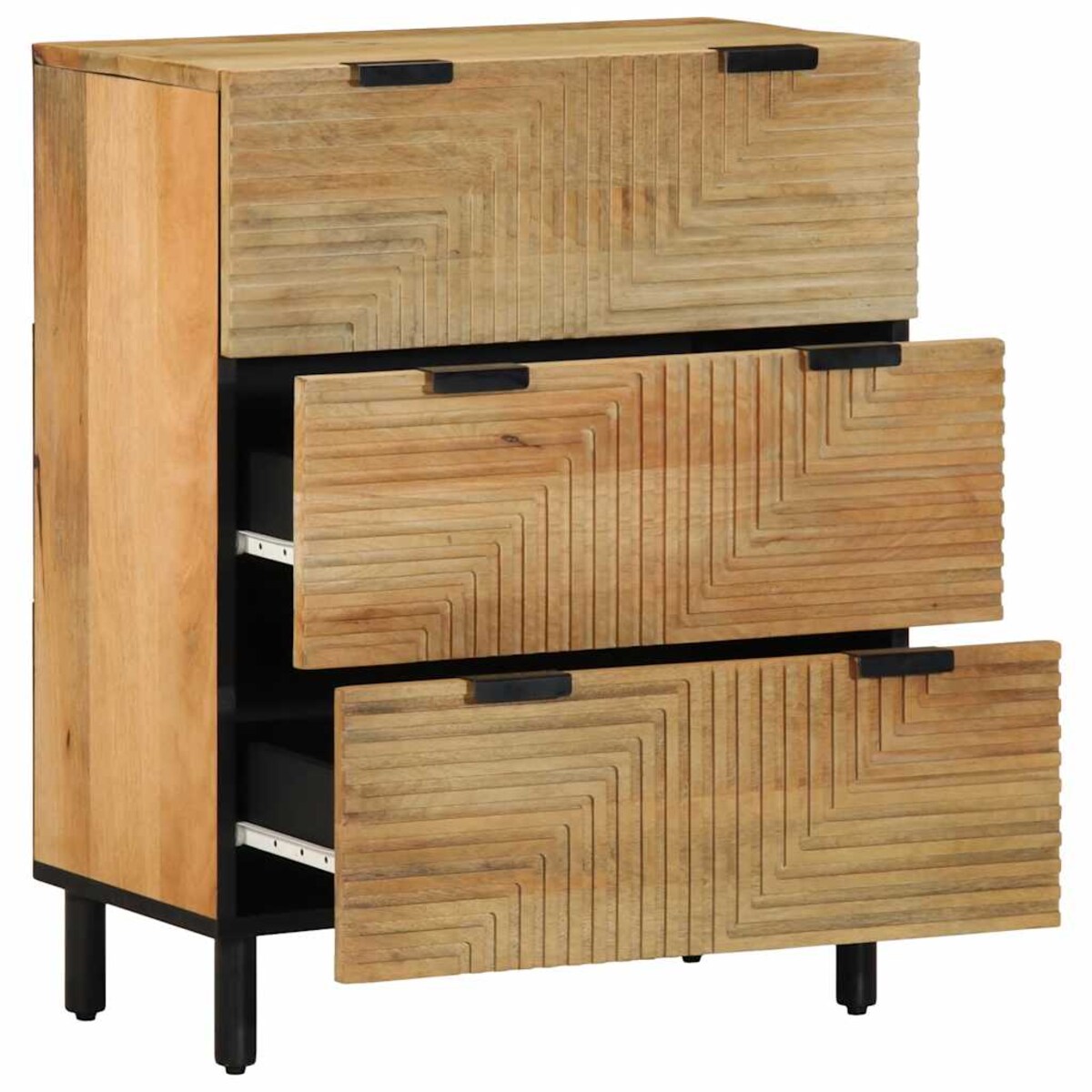 vidaXL Komody 2 szt. Brązowe 60x33x75 cm Drewno lite Mango