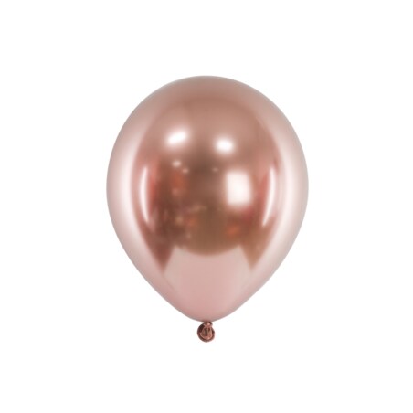 Balony Glossy, 46 cm, różowe złoto (1 op. / 5 szt.)