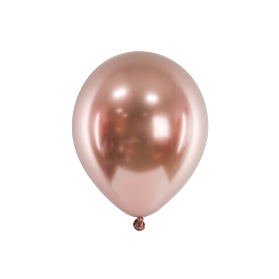 Balony Glossy, 46 cm, różowe złoto (1 op. / 5 szt.)