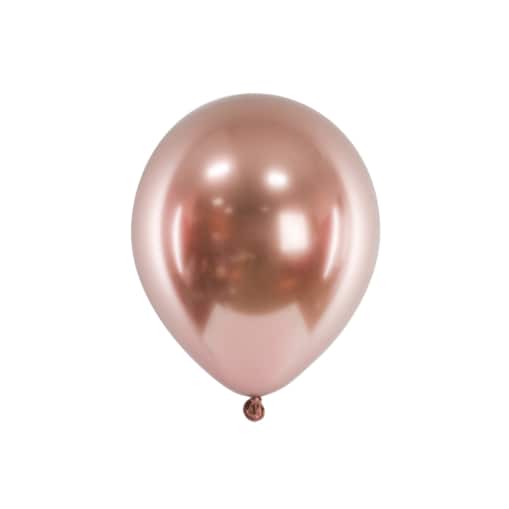 Balony Glossy, 46 cm, różowe złoto (1 op. / 5 szt.)