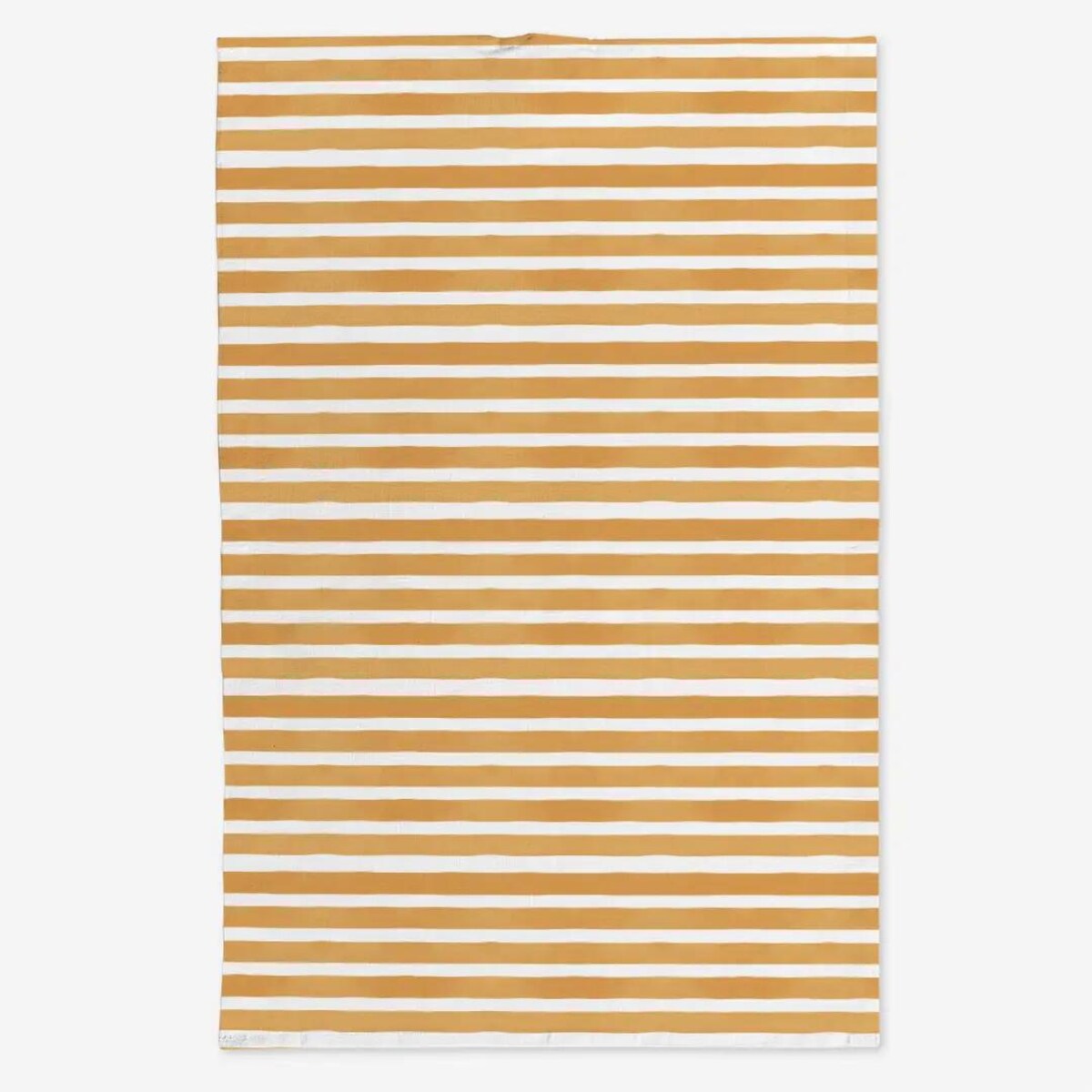 Lniany ręcznik kuchenny - pomarańczowe paski