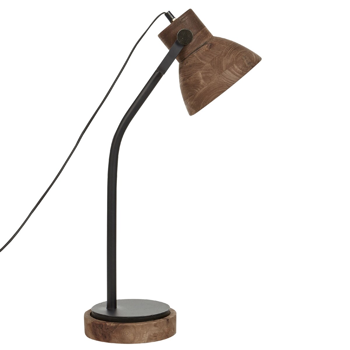 Lampa biurkowa KOLAR Drewno mango Ciemnobrązowy