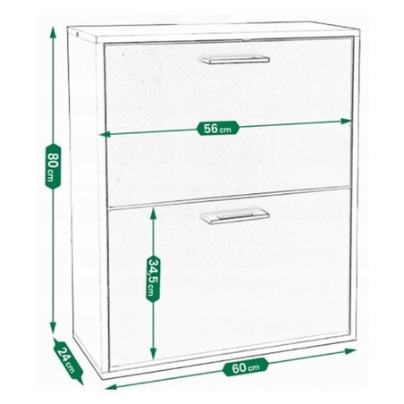 Szafka na buty biała garderoba regał na obuwie komoda loft nowoczesna 60 cm