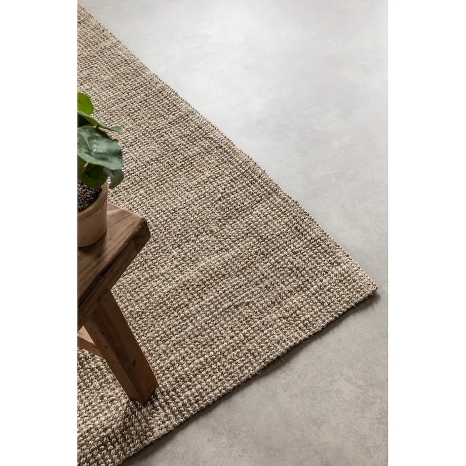 Dywan jutowy do salonu 80x200cm, kolor beżowy, chodnik z juty