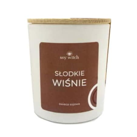 Świeczka Sojowa Zapachowa w Szkle Słodkie Wiśnie Świeca Naturalna Wegańska