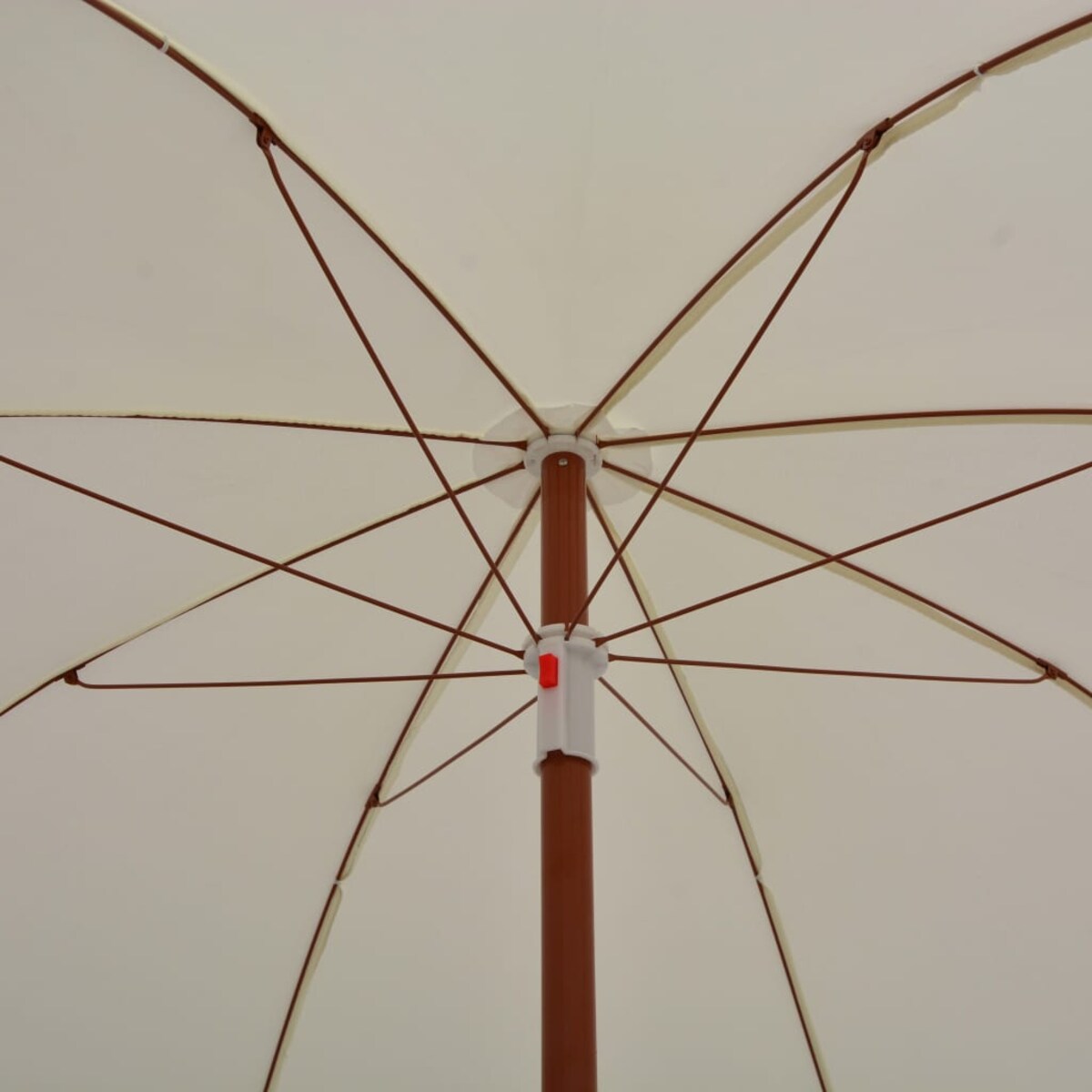 vidaXL Parasol ogrodowy na stalowym słupku, 240 cm, piaskowy