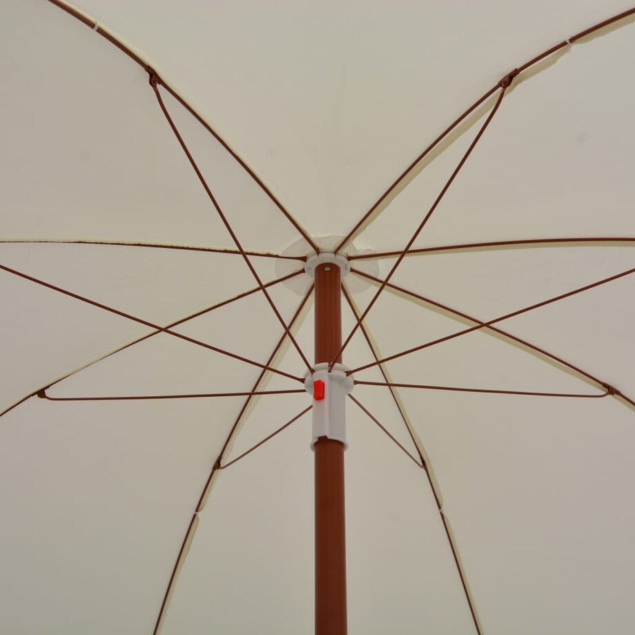 vidaXL Parasol ogrodowy na stalowym słupku, 240 cm, piaskowy