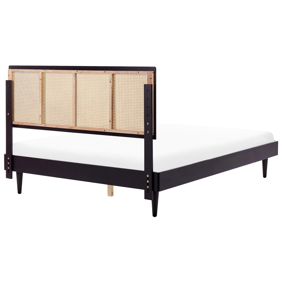 Łóżko drewniane 160 x 200 cm czarne AURAY