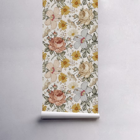 Tapeta Wiejskie kwiaty, 416x254cm