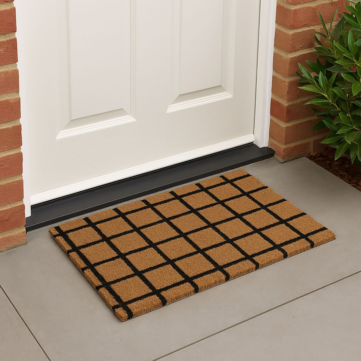 Wzorzysta wycieraczka z włókna kokosowego, 59 x 39 cm