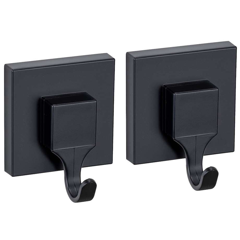 Zestaw 2 haczyków na ręczniki QUADRO, montaż bez wiercenia