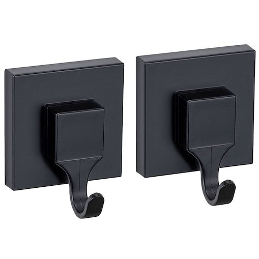 Zestaw 2 haczyków na ręczniki QUADRO, montaż bez wiercenia