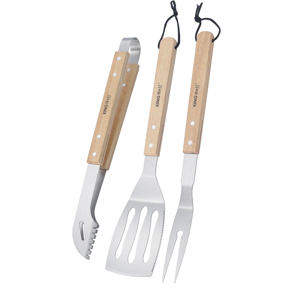 Zestaw przyborów do grilla, 3 elementy, Narzędzia do grillowania, KINGHOFF