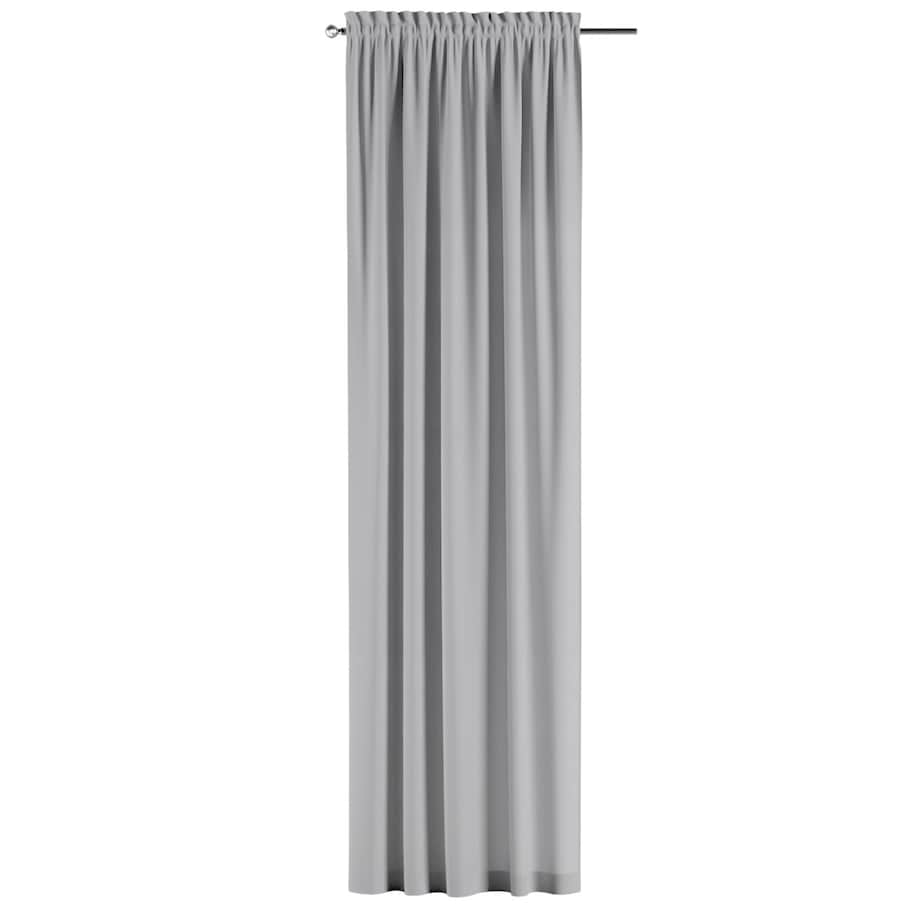 Zasłona na kanale z grzywką 1 szt. 130x260 srebrny