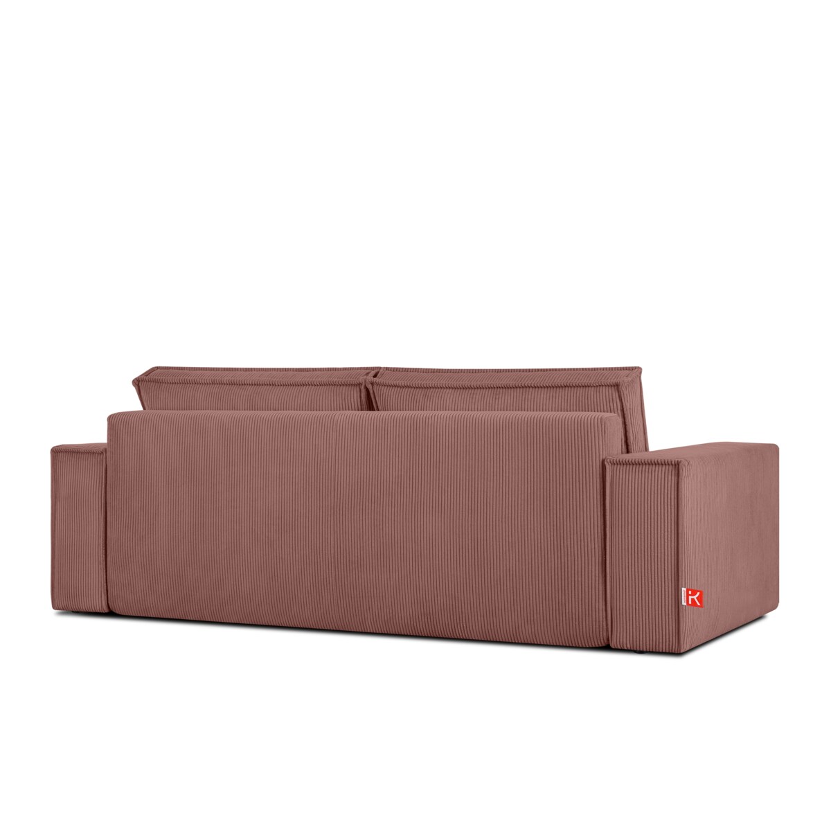 KONSIMO NAPI Sofa 3-osobowa z różową podstawą łóżka