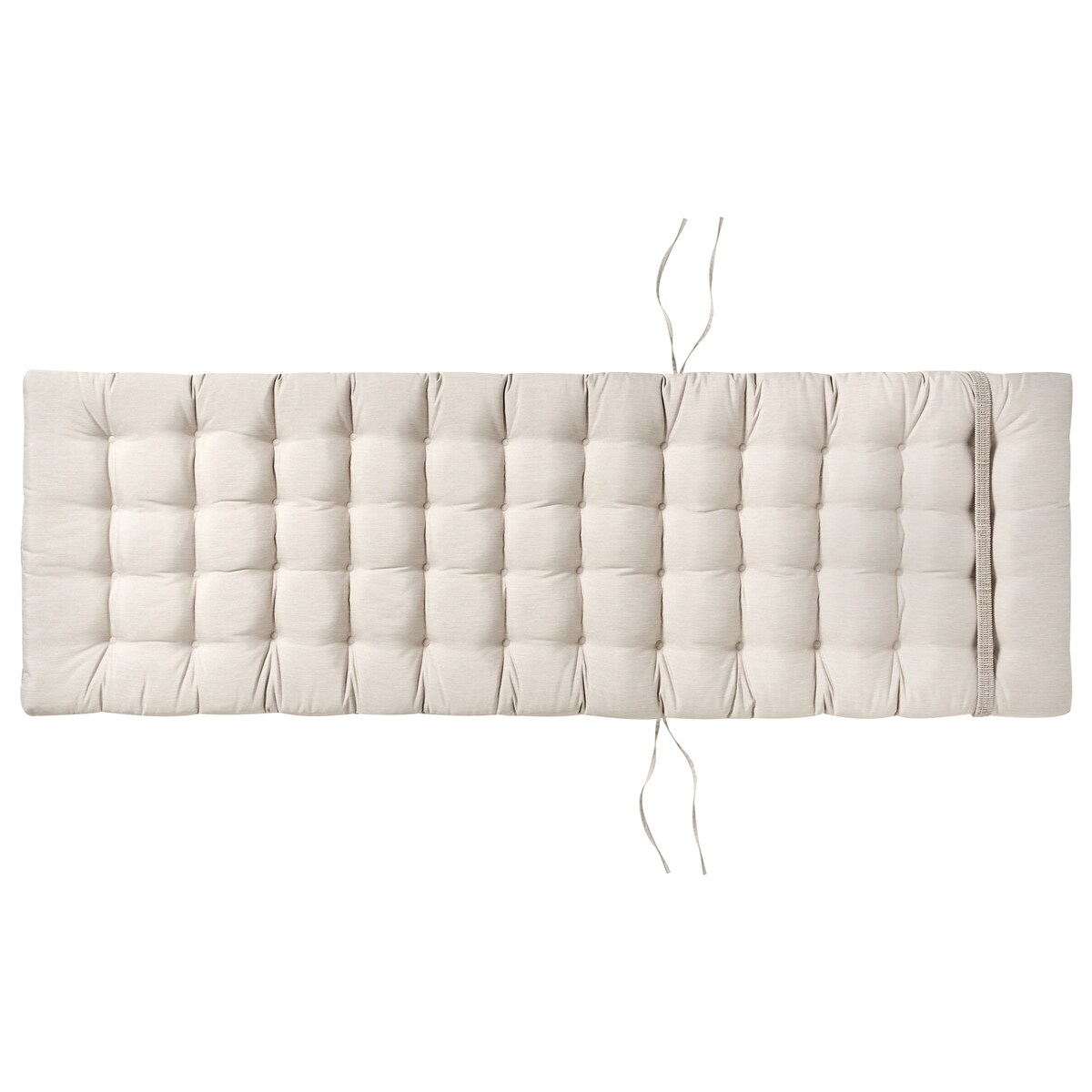 Poduszka na leżak ogrodowy CESANA PREMIUM 192 x 56 cm Jasnobeżowy