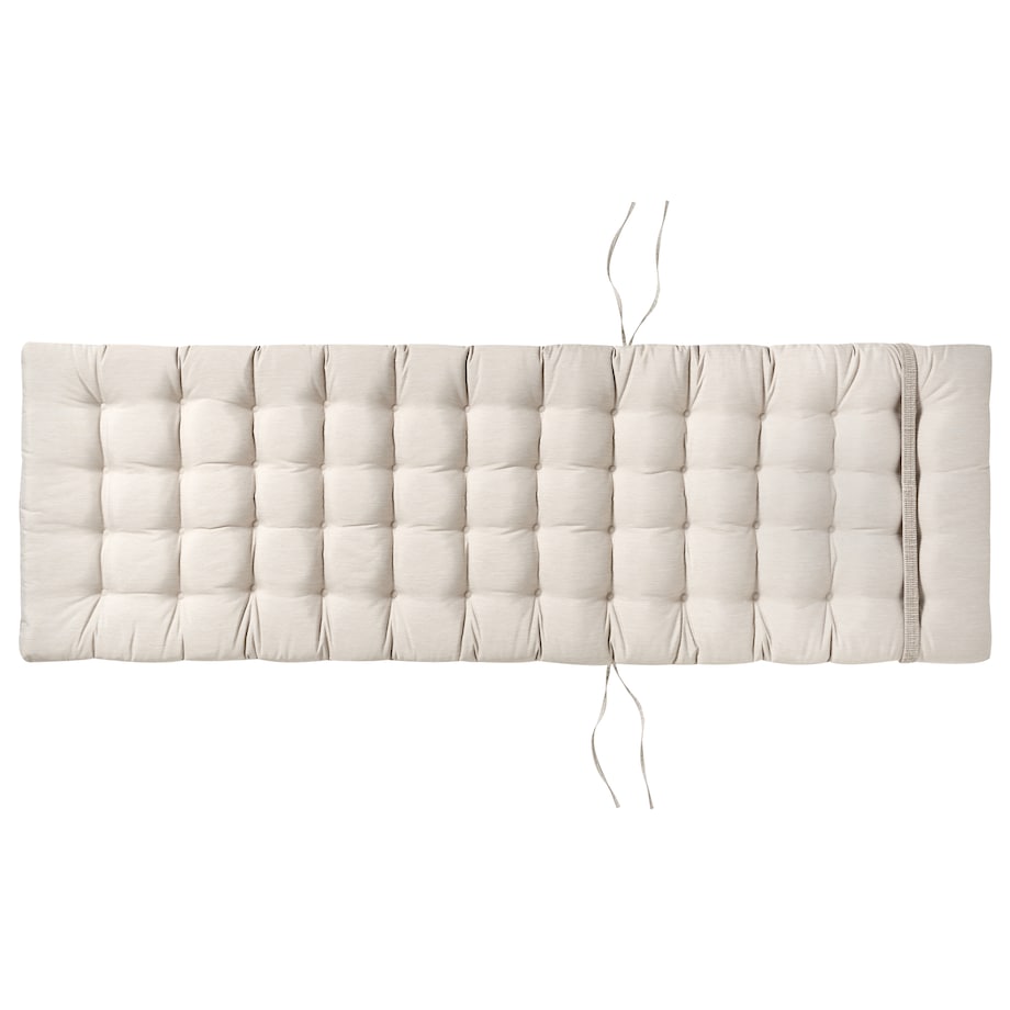 Poduszka na leżak ogrodowy CESANA PREMIUM 192 x 56 cm Jasnobeżowy