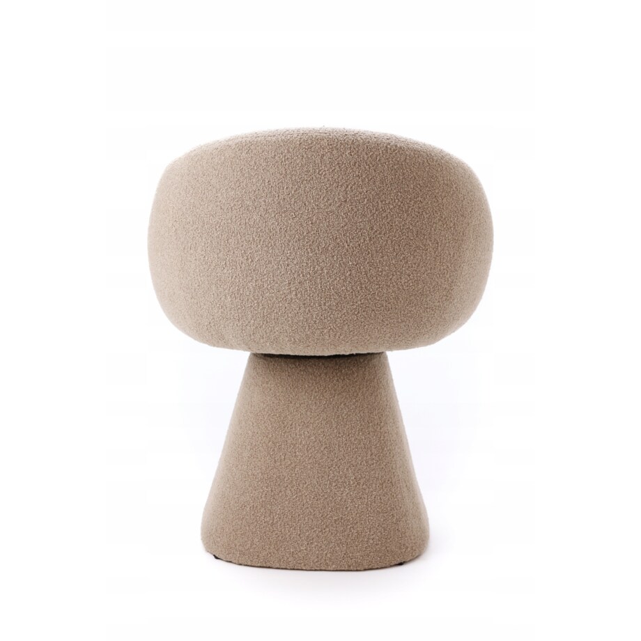 Fotel Obrotowy AUREO Krzesło do Salonu Khaki BOUCLE Nowoczesny Designerski