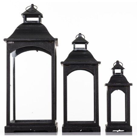 Lampiony dekoracyjne 3 szt. 83/63/46x31/23/15,5 cm PILAN