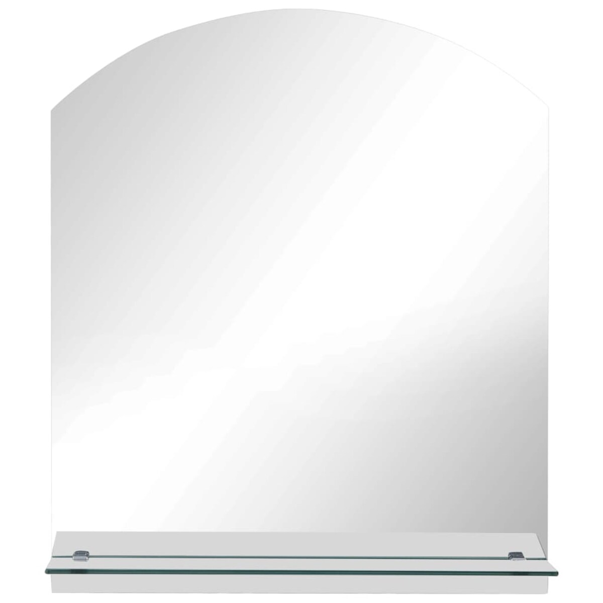 vidaXL Lustro ścienne z półką, 30x50 cm, hartowane szkło