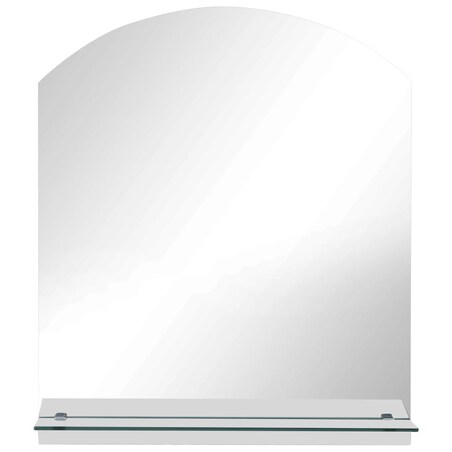 vidaXL Lustro ścienne z półką, 30x50 cm, hartowane szkło