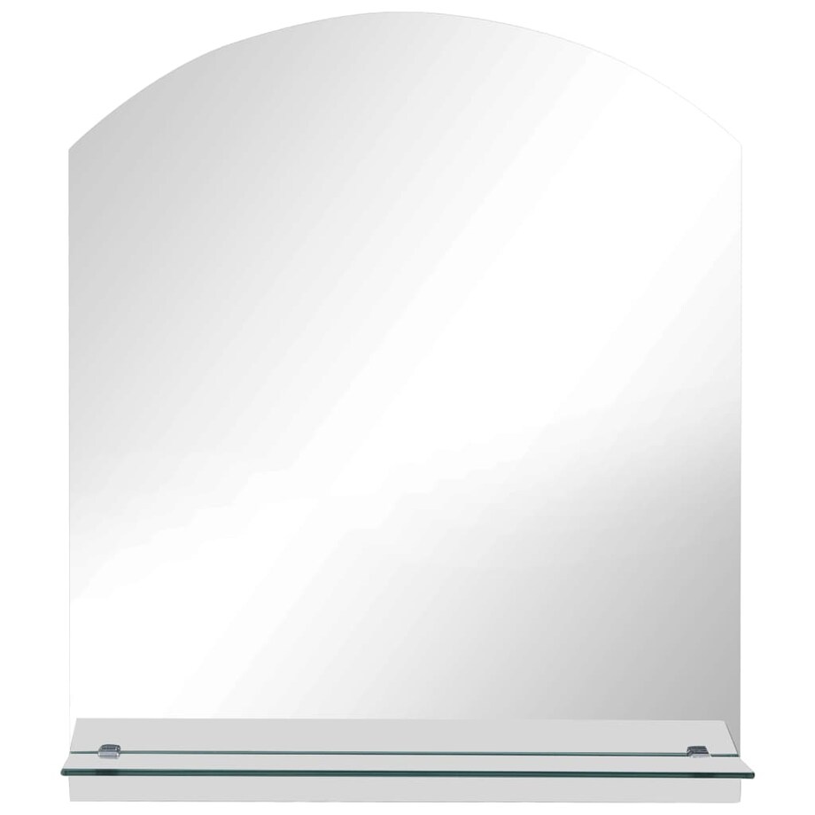 vidaXL Lustro ścienne z półką, 30x50 cm, hartowane szkło