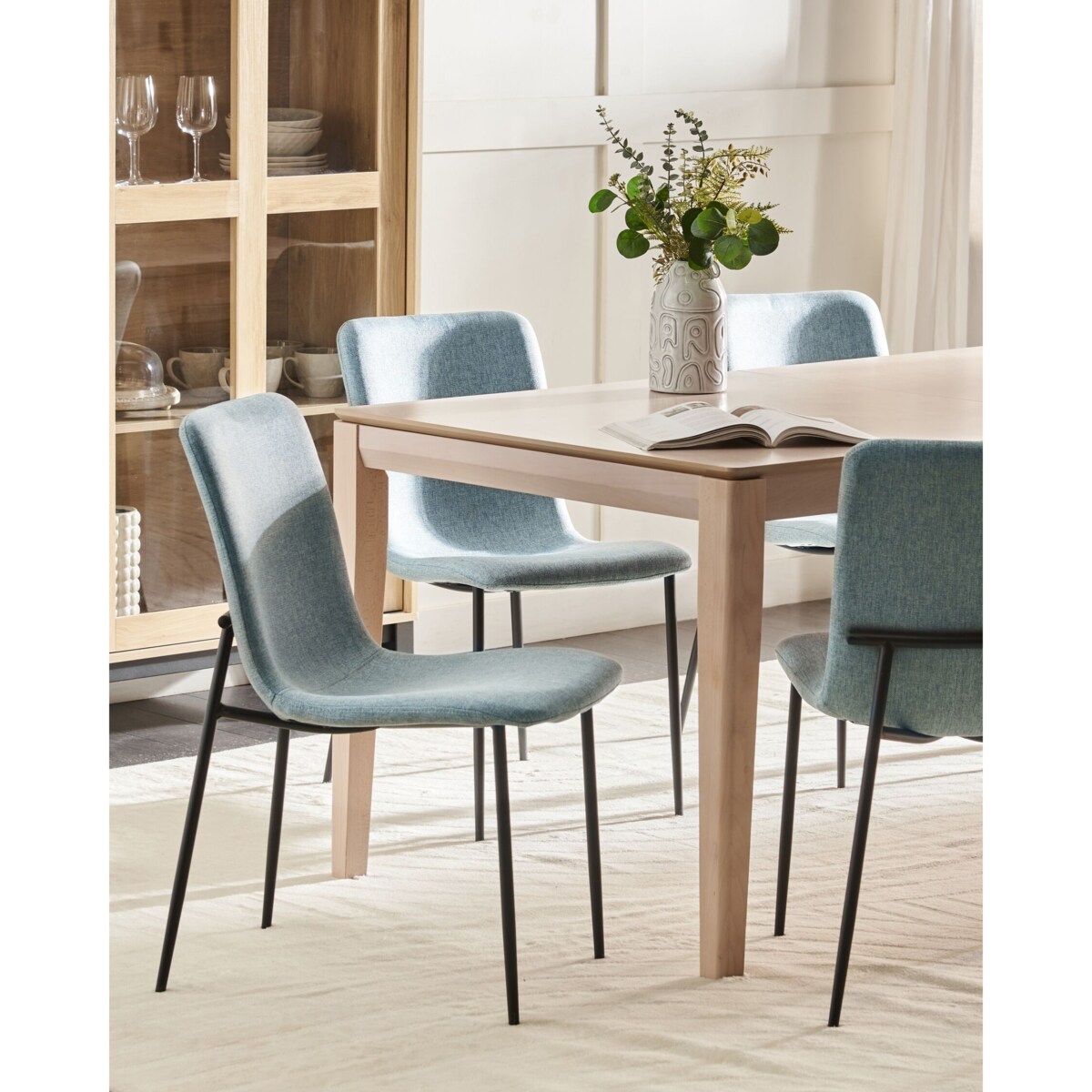 Krzesło do jadalni Zestaw 4 Błękitny GLENDIVE