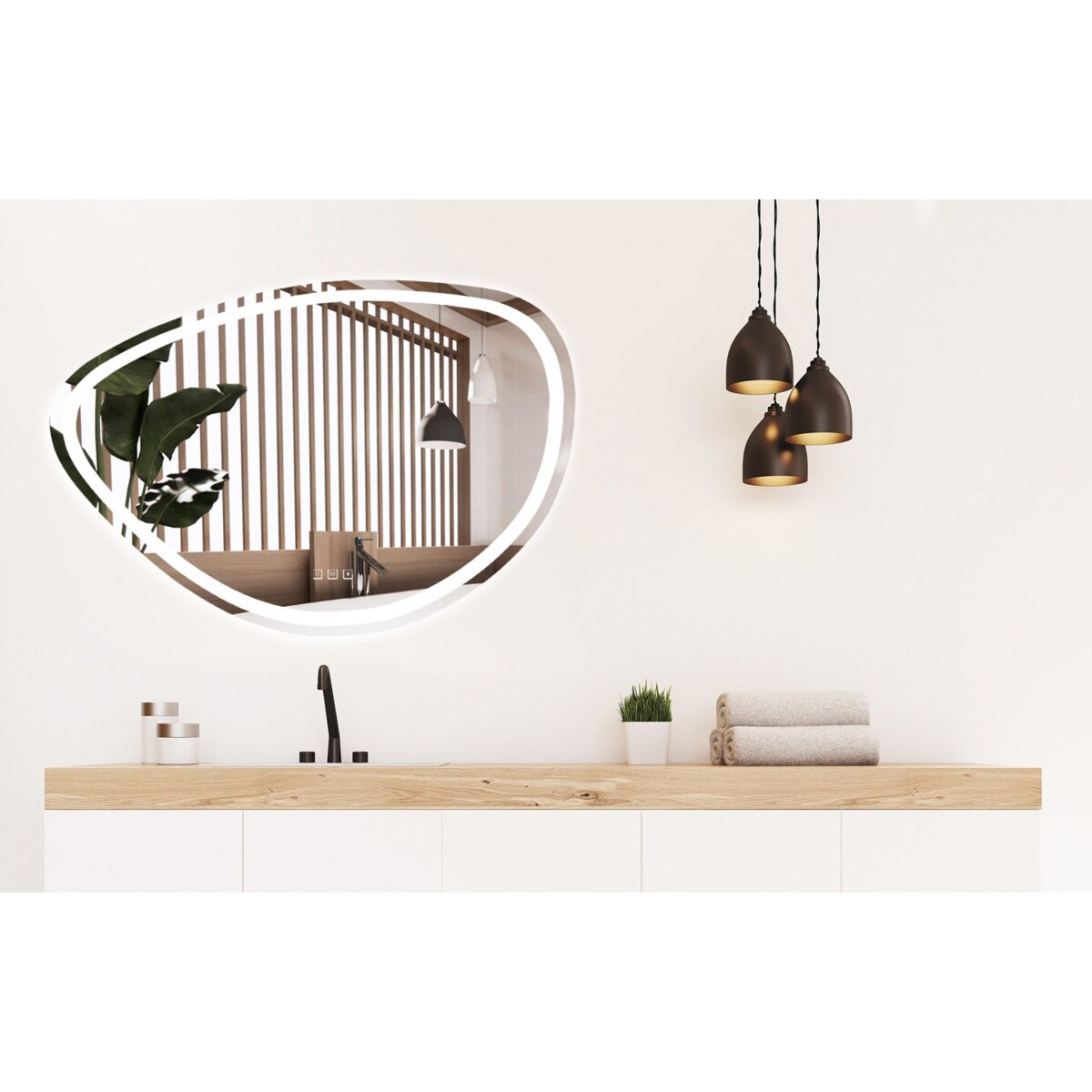 Lustro ścienne LED 70x100cm z Bluetooth FOG