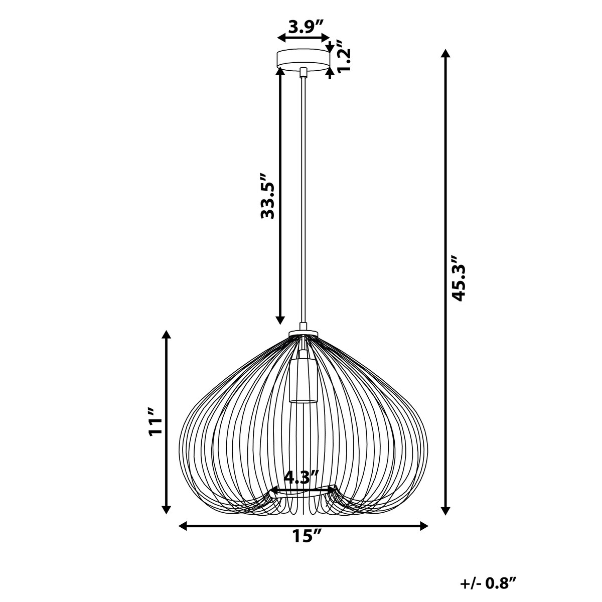 Lampa wisząca TORDINO Metal Złoty