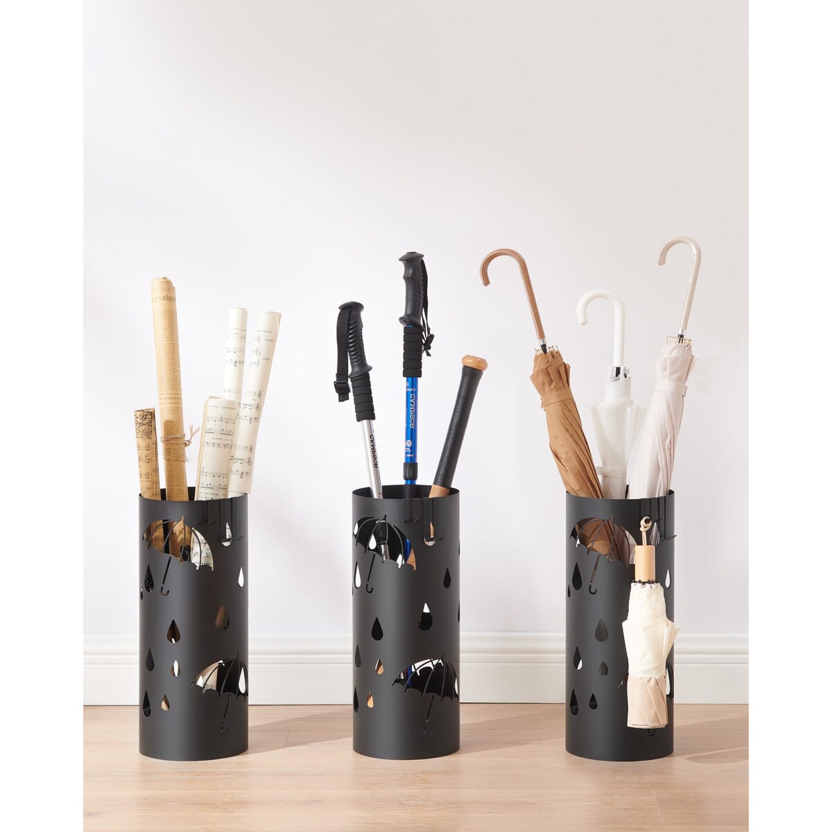 Parasolnik Metalowy 17X41 Cm Czarny