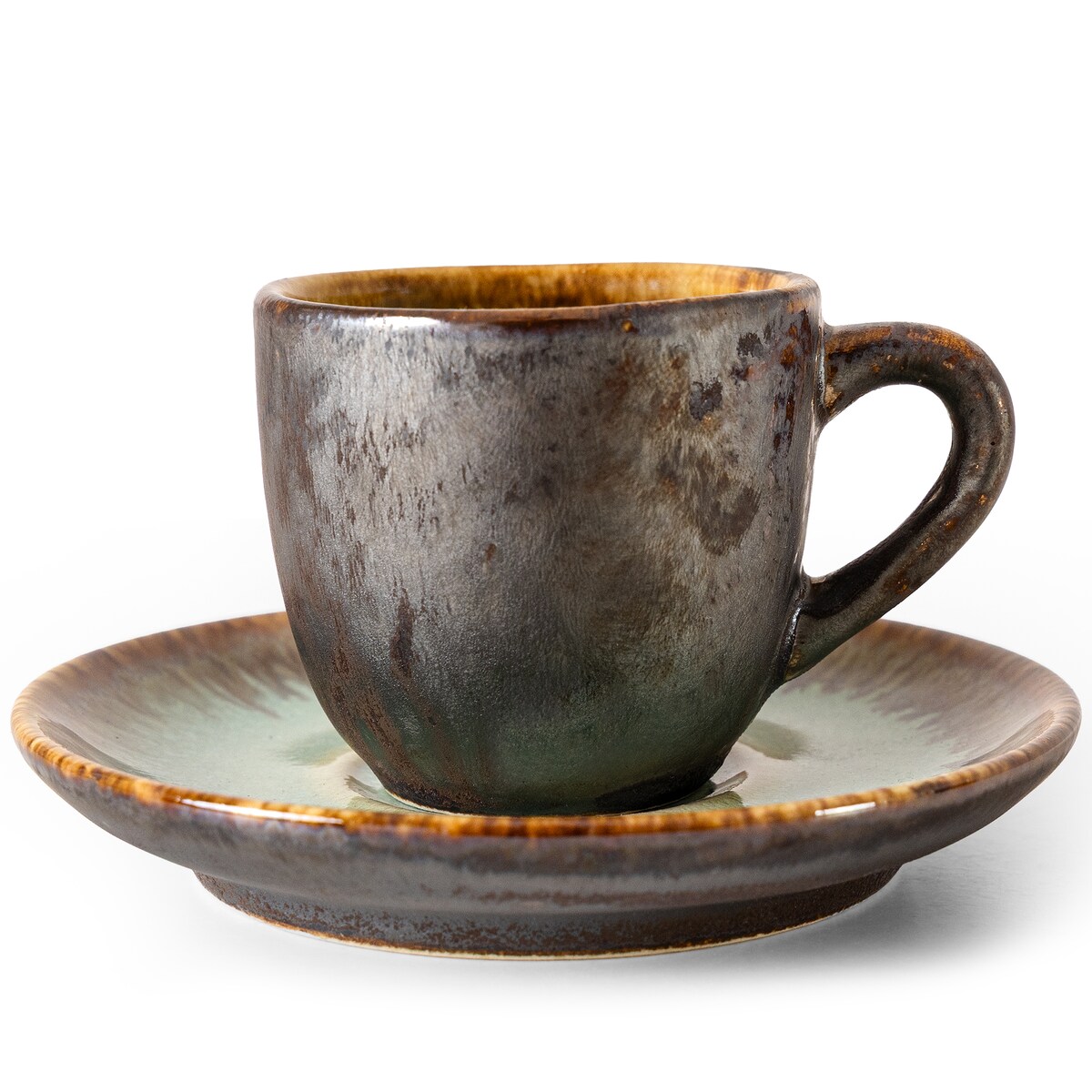 Konsimo PRIMA Filiżanka do espresso ze spodkiem 6 szt., szałwiowy