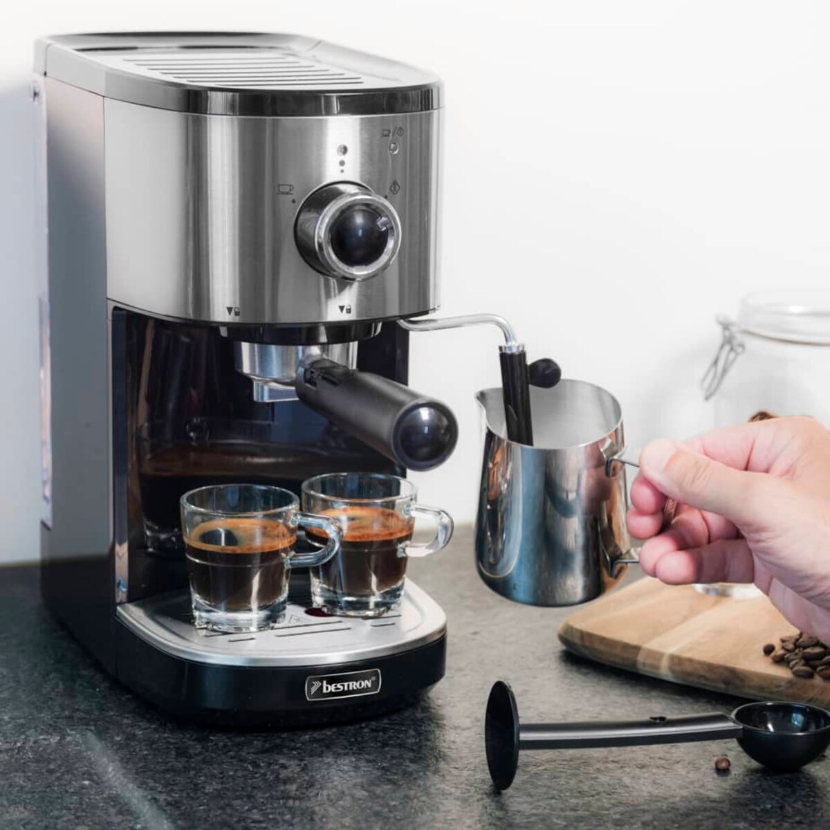 Bestron Ekspres do kawy AES800STE, 1450 W, stal nierdzewna, 1,25 L