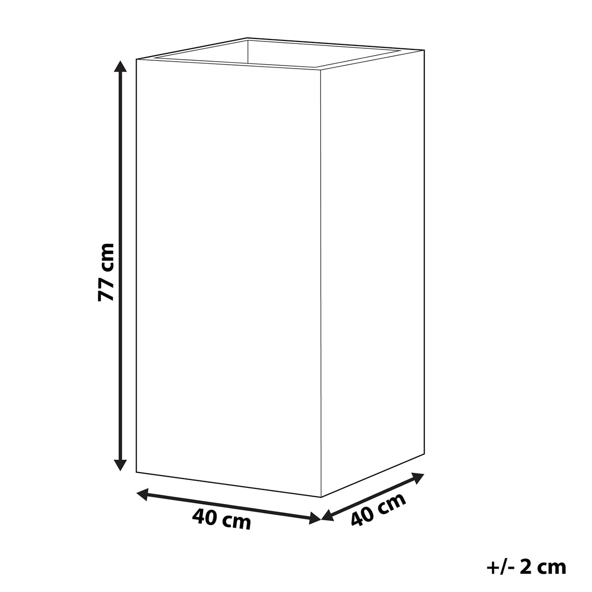 Donica DION 40 cm Szary