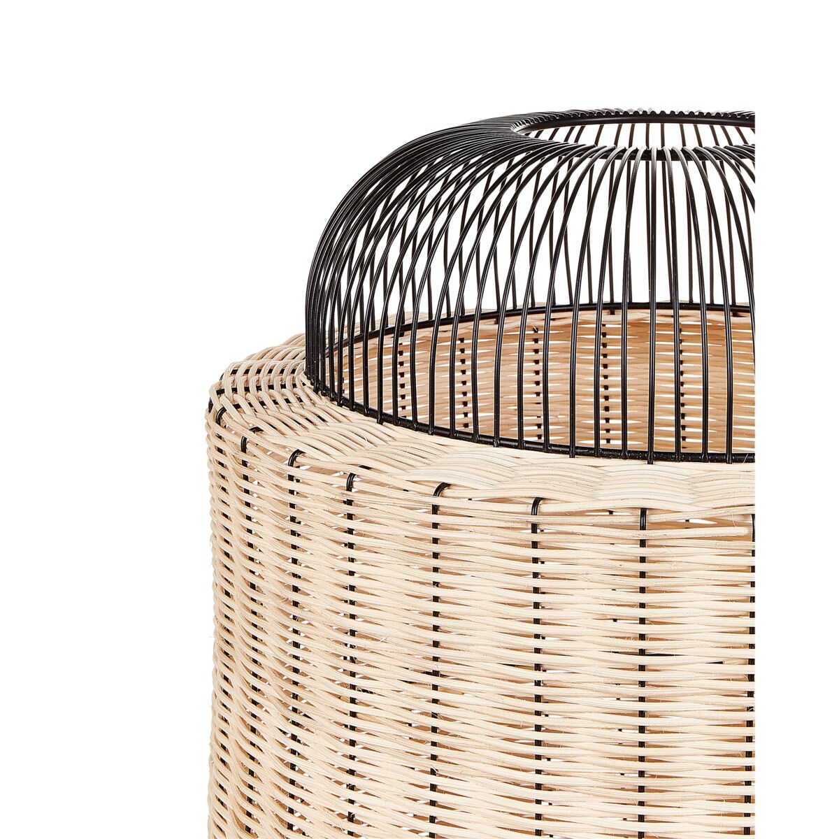 Lampa stołowa rattanowa naturalna z czarnym TANGANYIKA