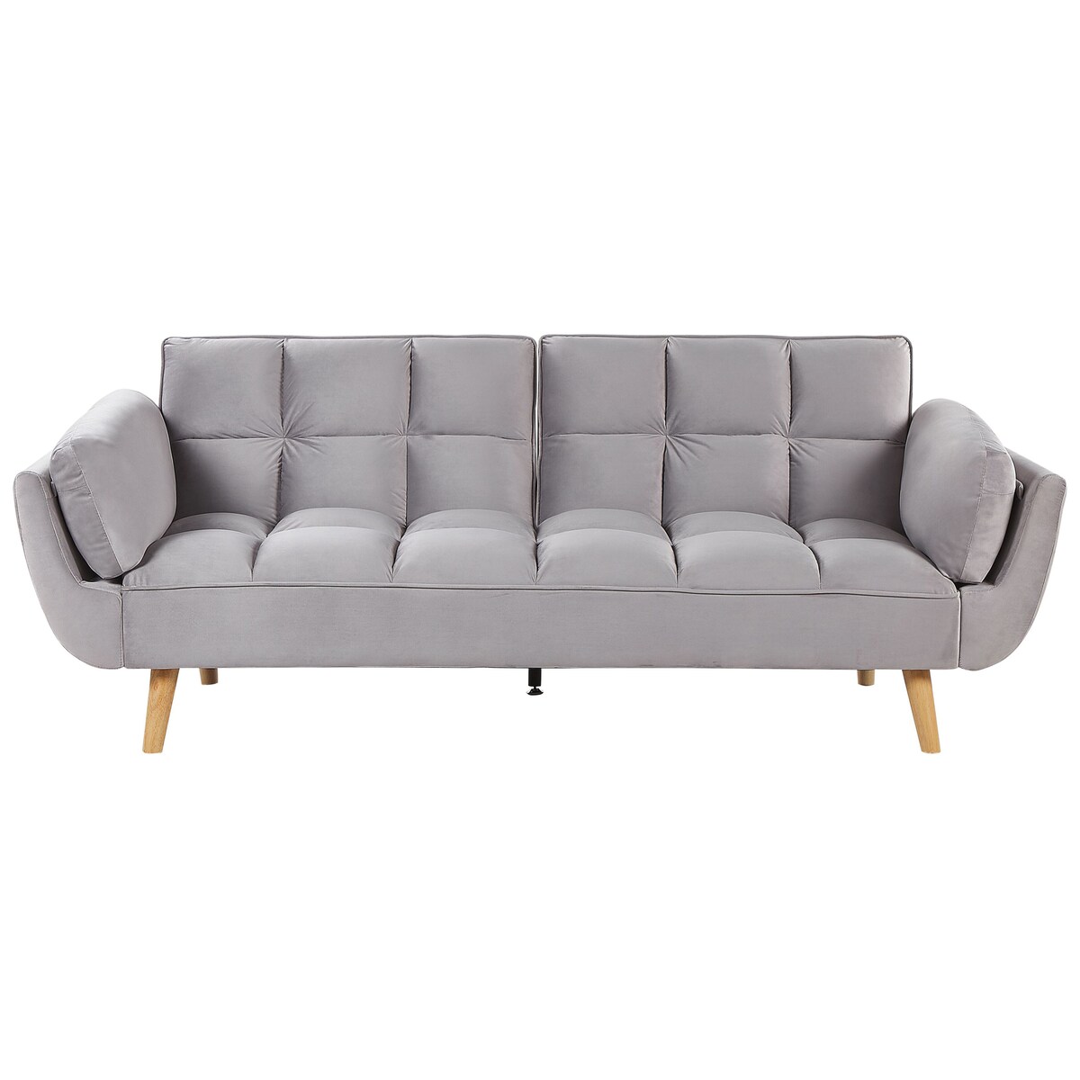 Sofa rozkładana dla 3 osób ASBY Welur Jasnoszary