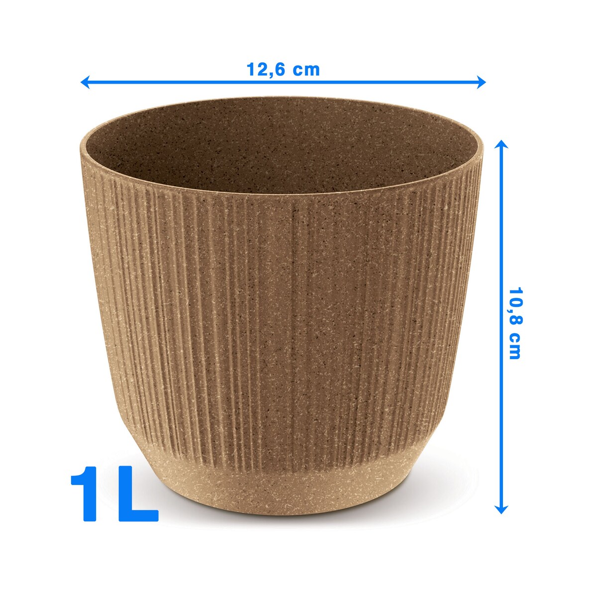 Doniczka Osłonka Domowa 12,6 Cm Ryfo Na Stół Parapet Do Domu Brązowa