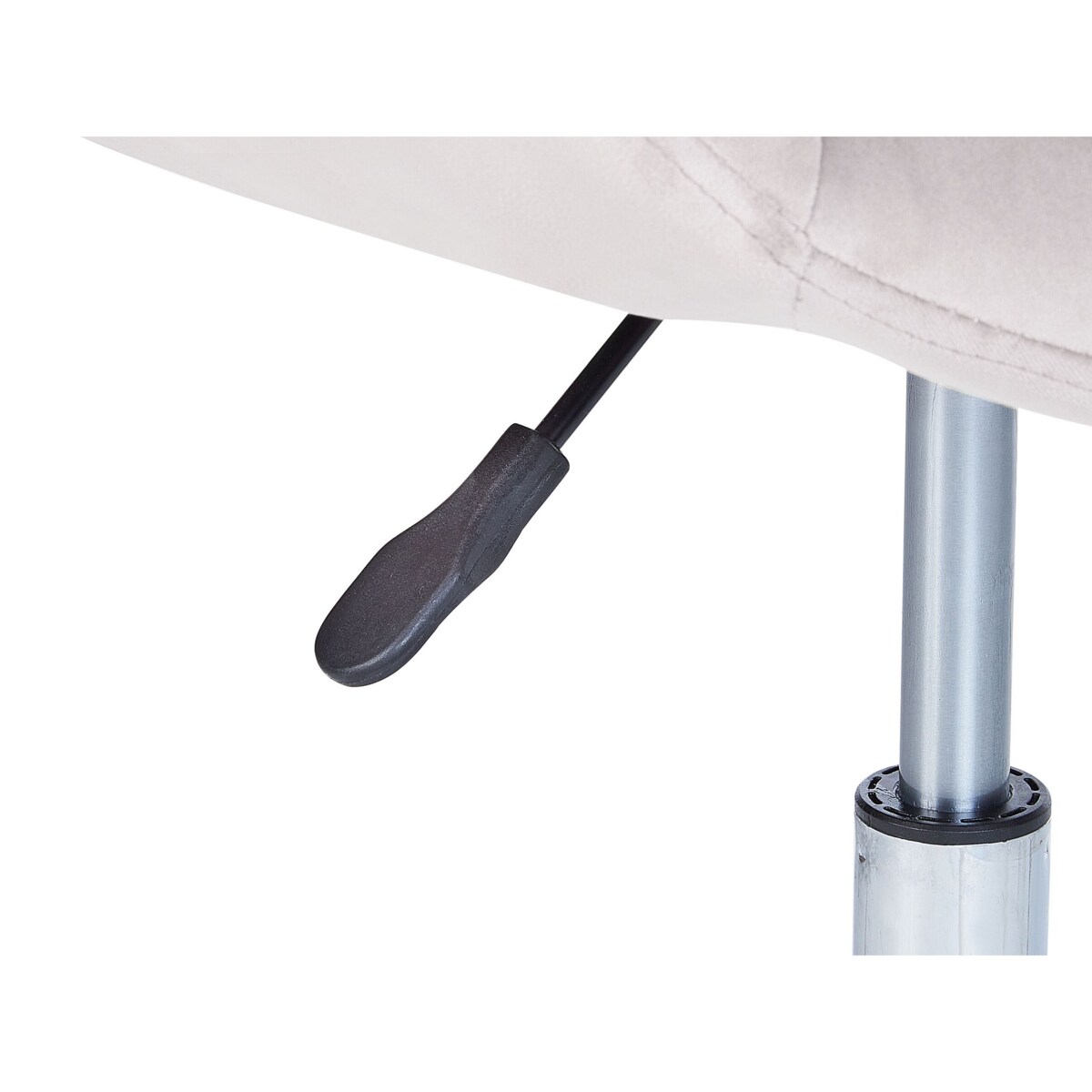 Krzesło biurowe regulowane welurowe szare LABELLE