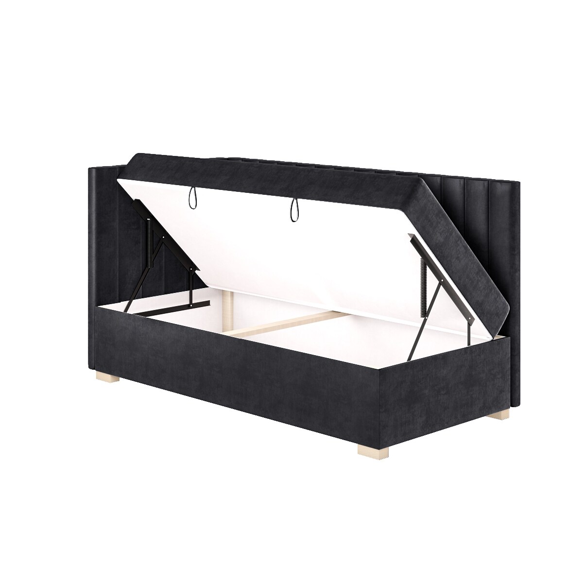 Mesonica Łóżko Snugi, linie granatowe, 90x200, Lewostronne