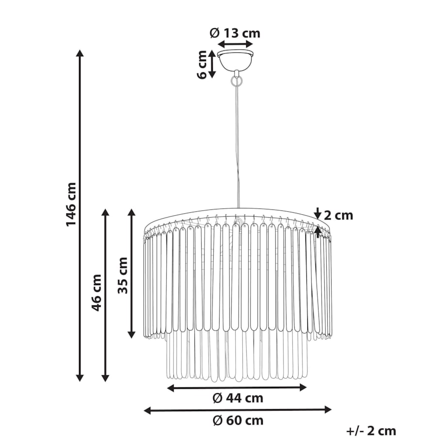 Lampa wisząca drewno mango ciemna KAVERI