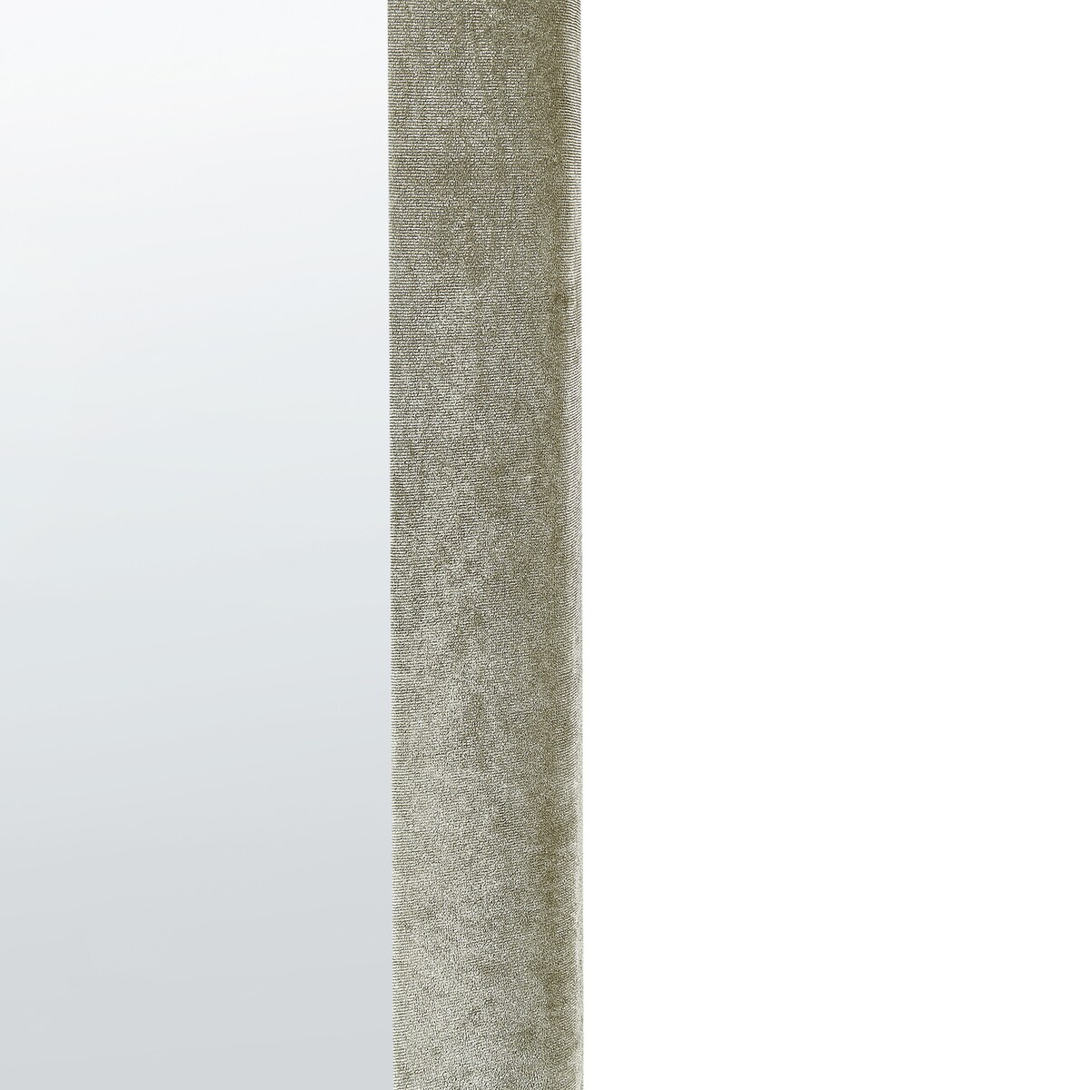 Lustro ścienne HURIEL 60 cm 90 cm Welur Oliwkowy