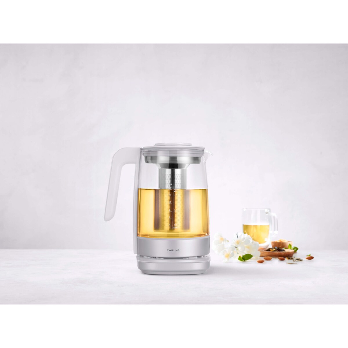 Czajnik elektryczny z wkładem do herbaty Zwilling Enfinigy - Biały, 1.7 ltr