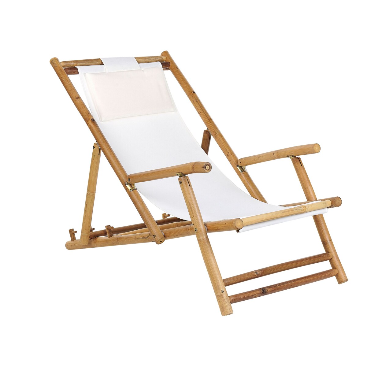 Zestaw mebli balkonowych bambusowy jasne drewno z białym ATRANI /SPELLO