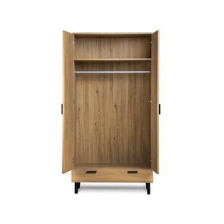 KONSIMO FRISK Brązowa szafa skandynawska