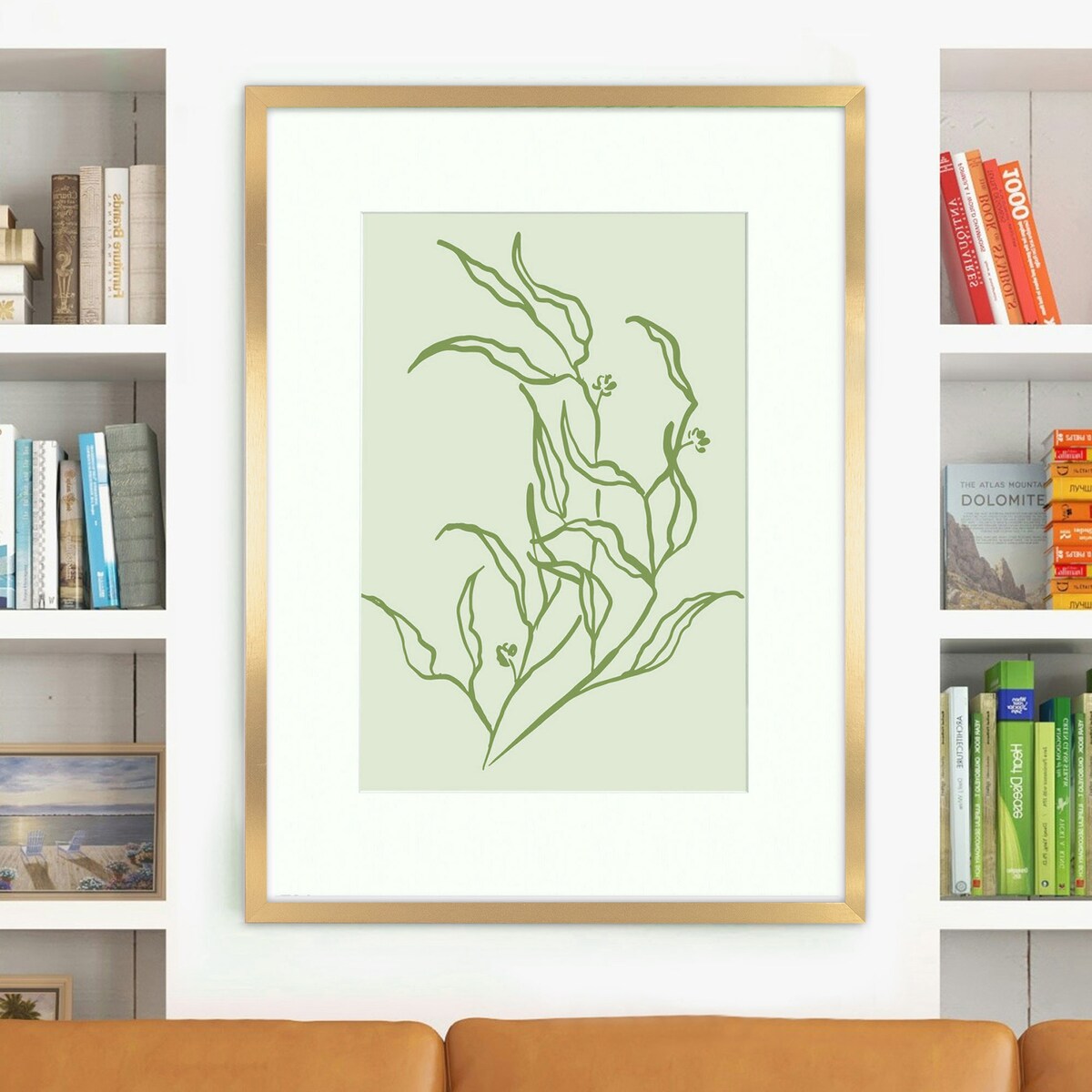 Złota ramka na zdjęcia HEN PASS Z 60x80 cm z passe partout (50x70 cm)