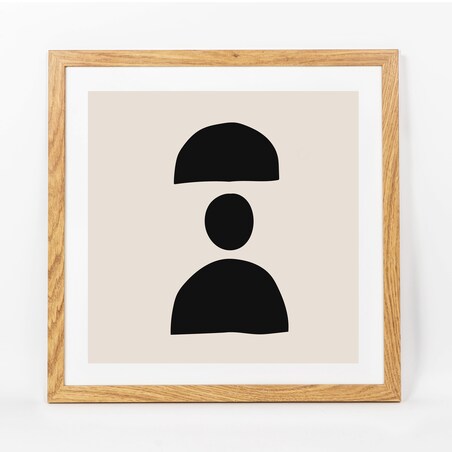 Ramka na zdjęcia 40x40 cm dębowa rama MDF z plexi do powieszenia pion poziom klasyczna kwadratowa ramka FRAMAI®