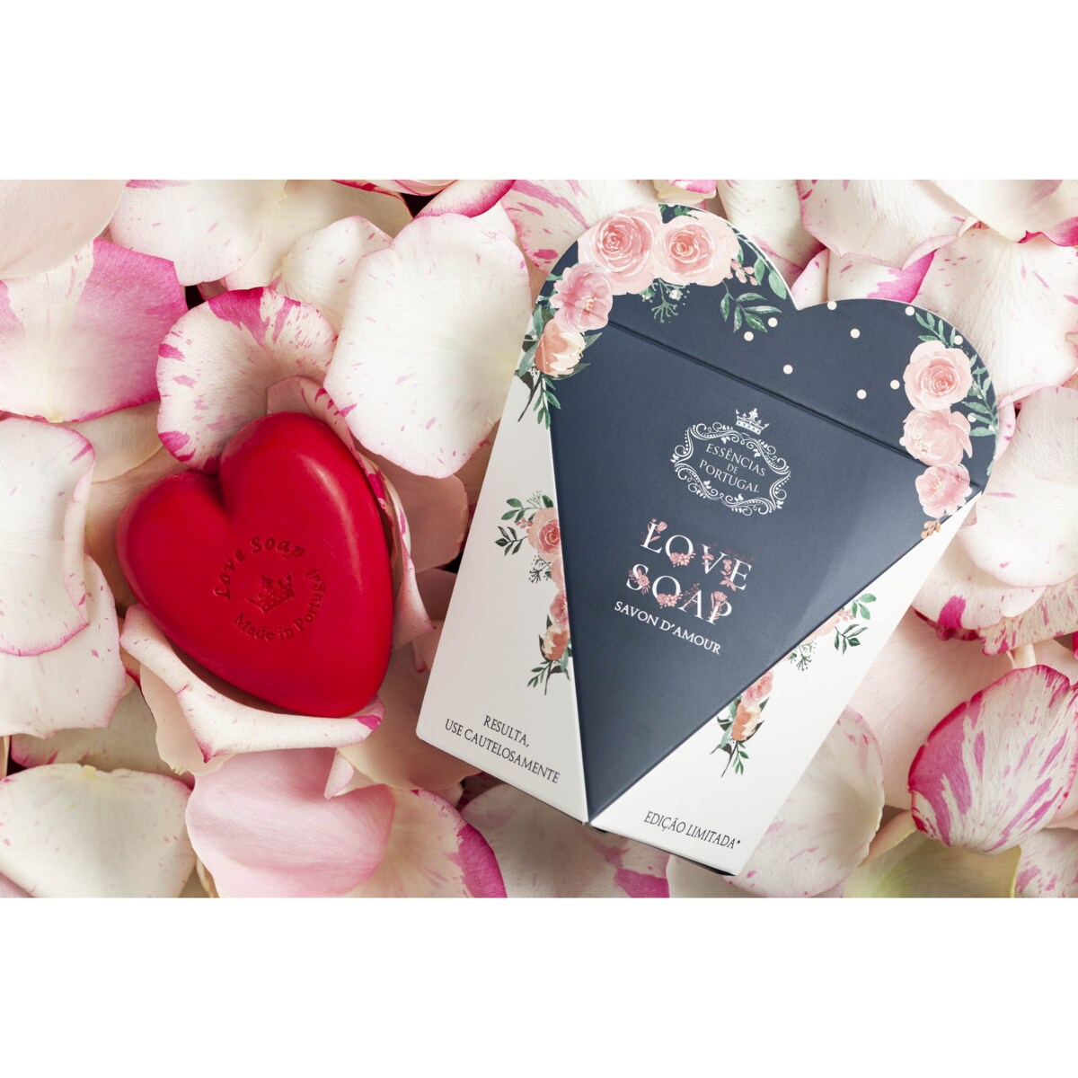 Mydło Essencias de portugal serce 150g róża